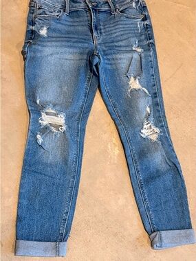 Old Navy Blue Skinny Distressed Jeans